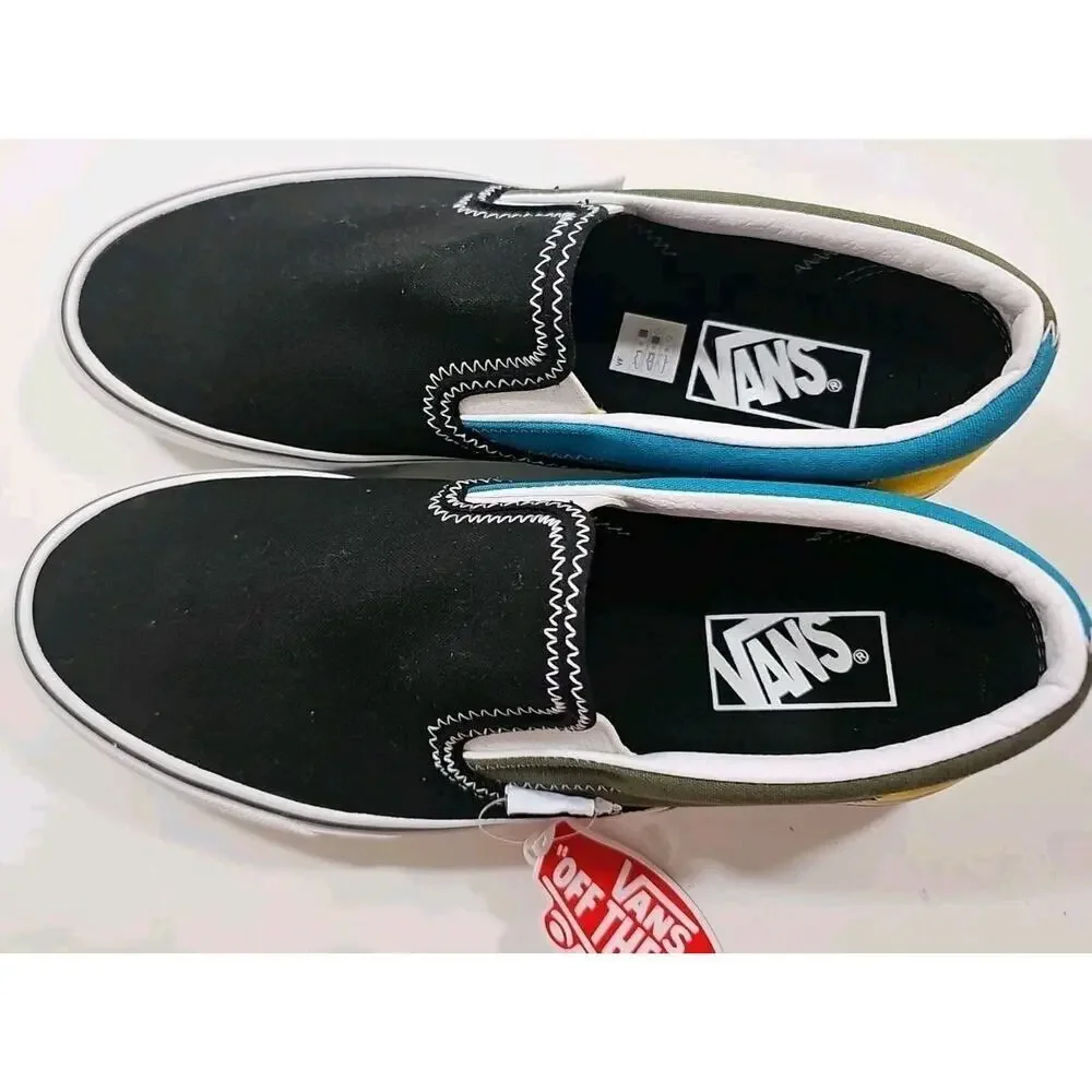 Vans ~Woman 10; Men's 8.5~Classic Slip-On Zig Zag Multi/True Sneakers NEW